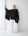 Free Size Shirt Poncho Black Code 2191