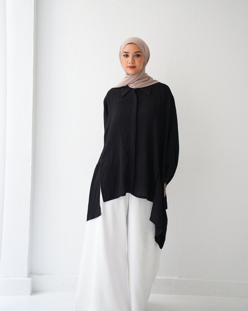 Free Size Shirt Poncho Black Code 2191
