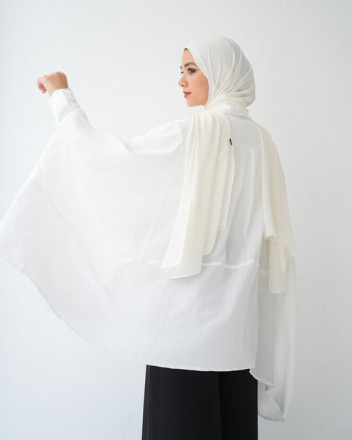 Free Size Shirt Poncho Offwhite Code 2191