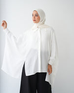 Free Size Shirt Poncho Offwhite Code 2191