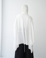 Free Size Shirt Poncho Offwhite Code 2191