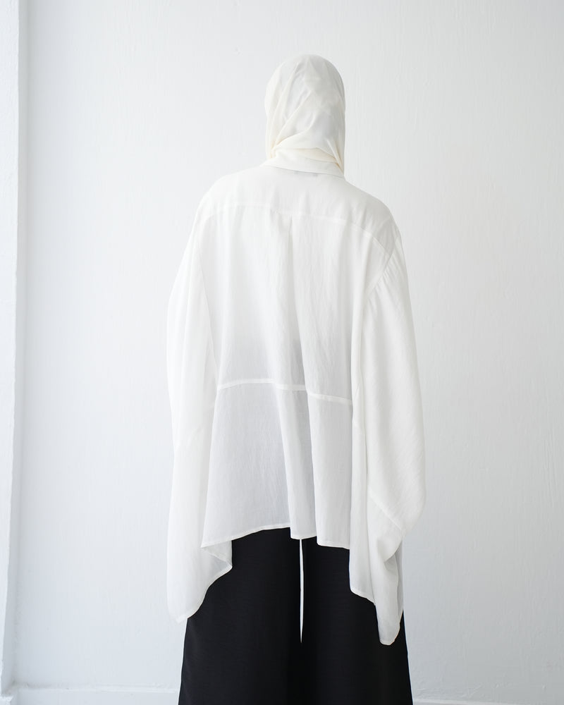 Free Size Shirt Poncho Offwhite Code 2191