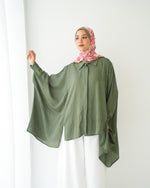 Free Size Shirt Poncho  Olive Code 2191