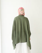 Free Size Shirt Poncho  Olive Code 2191