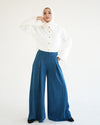 Suede Wide Pants Teal