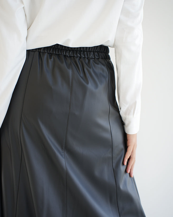 Leather Maxi Skirt Black