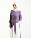 Linen Pleated Dress Mauve