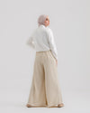 Linen Wide leg pants Light Beige