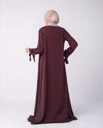 Open cardigan with a wrap skirt Maroon