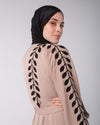 Open abaya code 87 Beige
