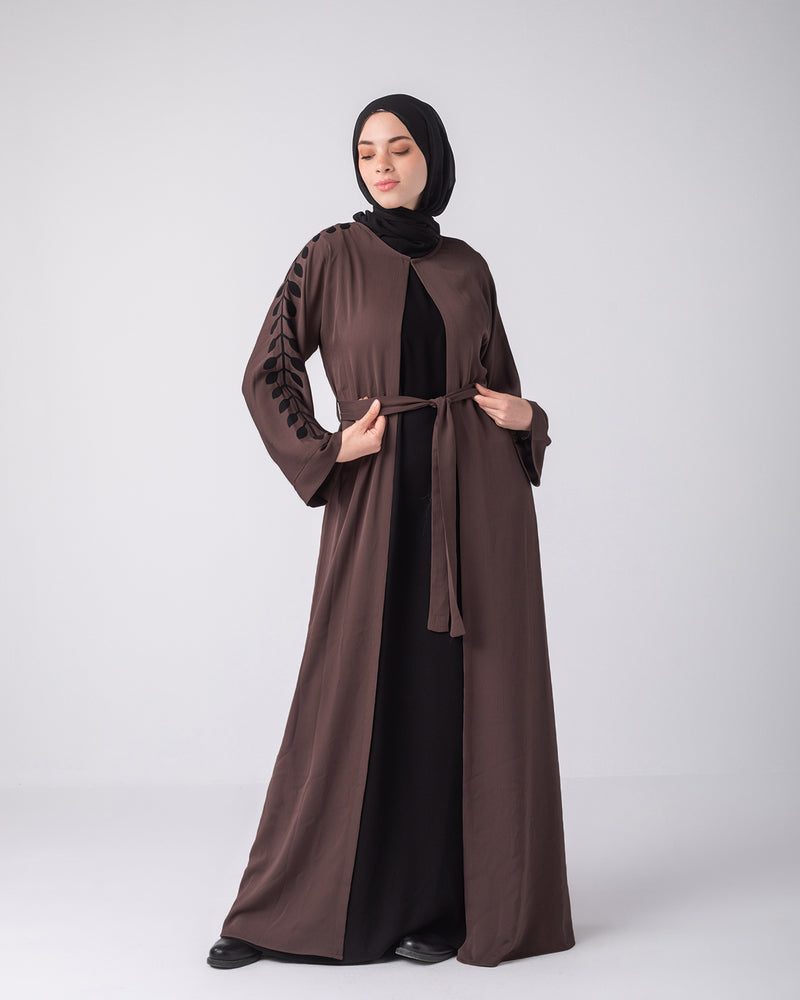 Open abaya code 87 Brown