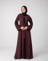Open abaya code 87 Dark Maroon