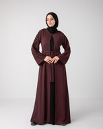 Open abaya code 87 Dark Maroon