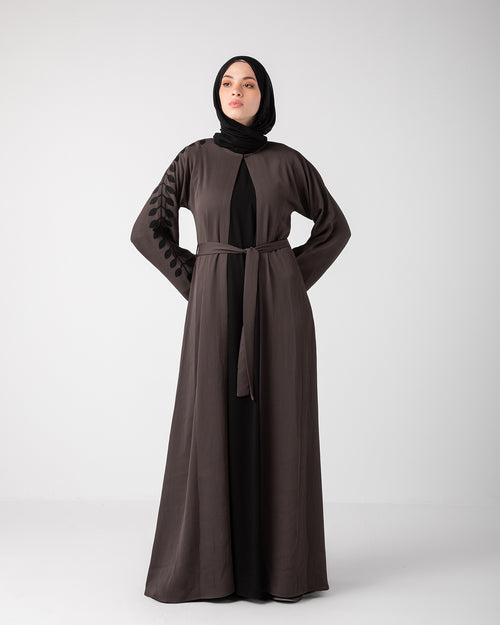 Open abaya code 87 Grey