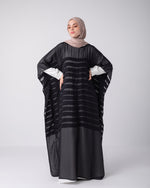 Free Size Pleated Cape Black