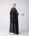 Free Size Pleated Cape Black