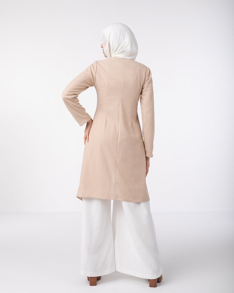 Asymmetric Pullover Beige