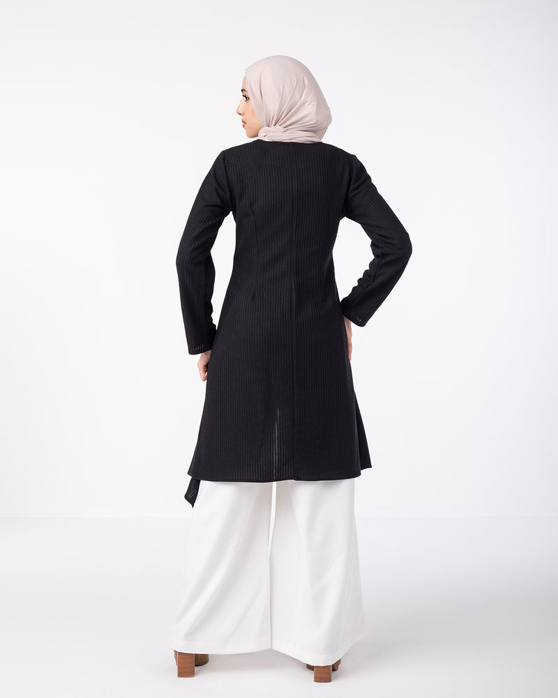 Asymmetric Pullover Black