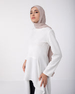 Asymmetric Pullover White