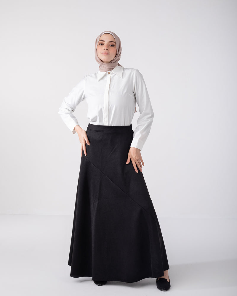 Suede Skirt Black