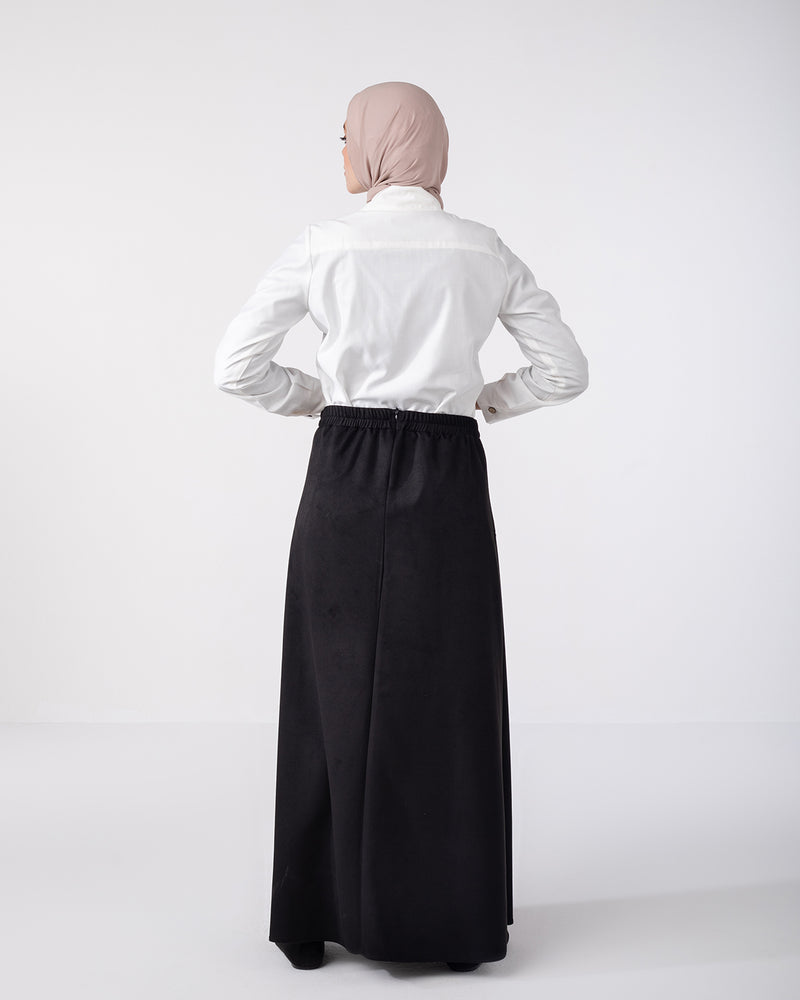 Suede Skirt Black