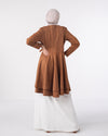 Wrap Suede Jacket Rust Brown