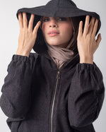 Oversized Zipper Jacket Grey