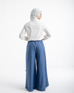 Linen Wide leg pants Blue