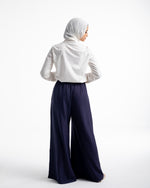 Linen Wide leg pants Navy
