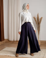 Linen Wide leg pants Navy