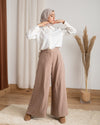 Linen Wide leg pants Cafe