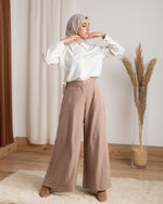 Linen Wide leg pants Cafe