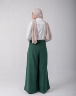 Fall Wide Pants Dark Green