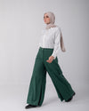 Fall Wide Pants Dark Green