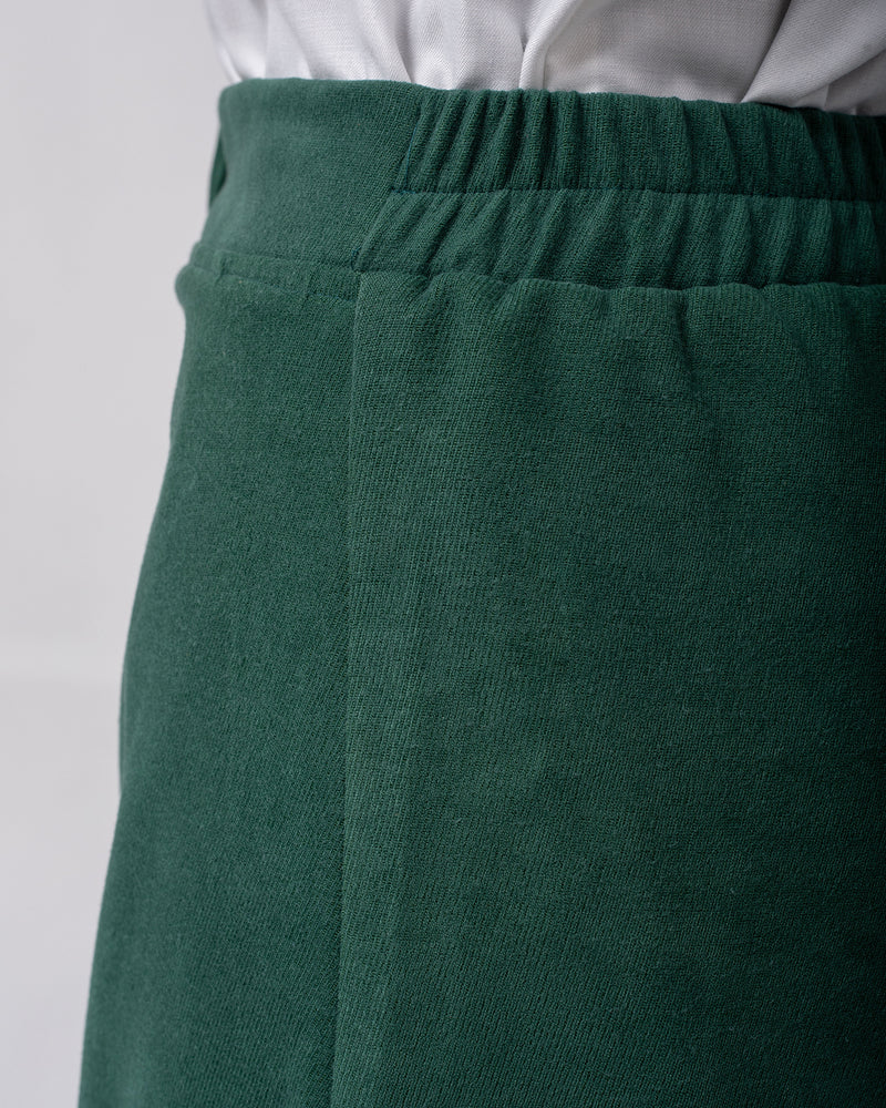 Fall Wide Pants Dark Green