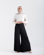 Linen Wide leg pants Black